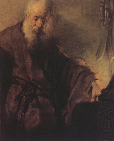 REMBRANDT Harmenszoon van Rijn St Paul at his Writing-Desk (mk33) china oil painting image